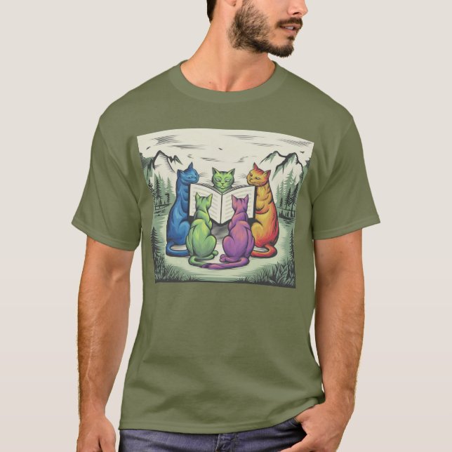 T-shirt Livre de chats (Devant)