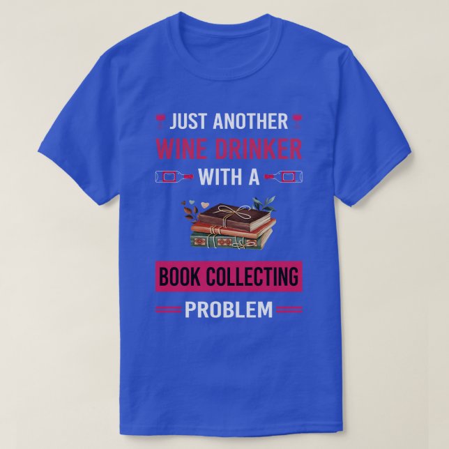 T-shirt Livre de collecte de livres de boissons de vin Bib (Design devant)