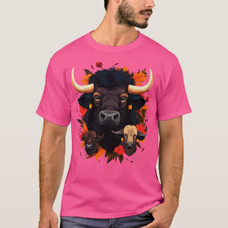 T-shirt Livre de coloriage de buffle d'eau