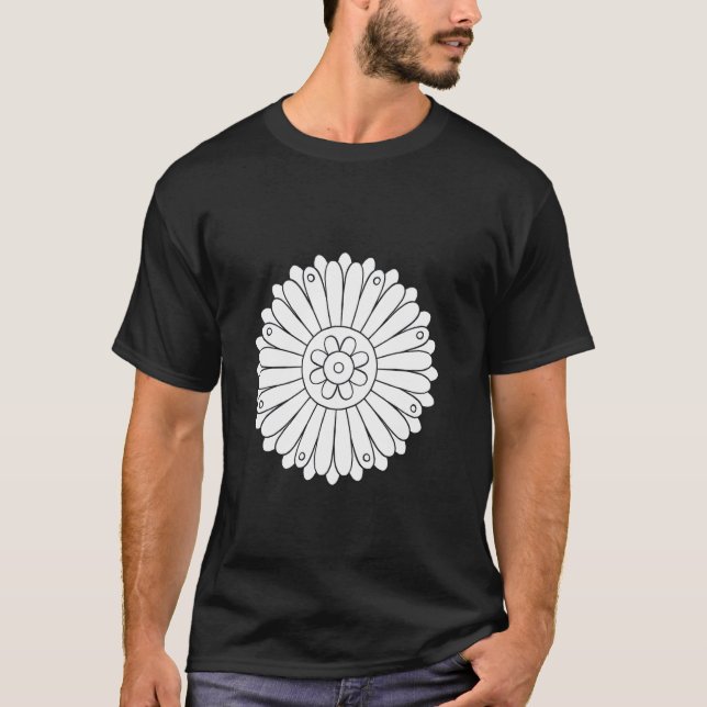 T-shirt Livre de coloriage Fleur (Devant)