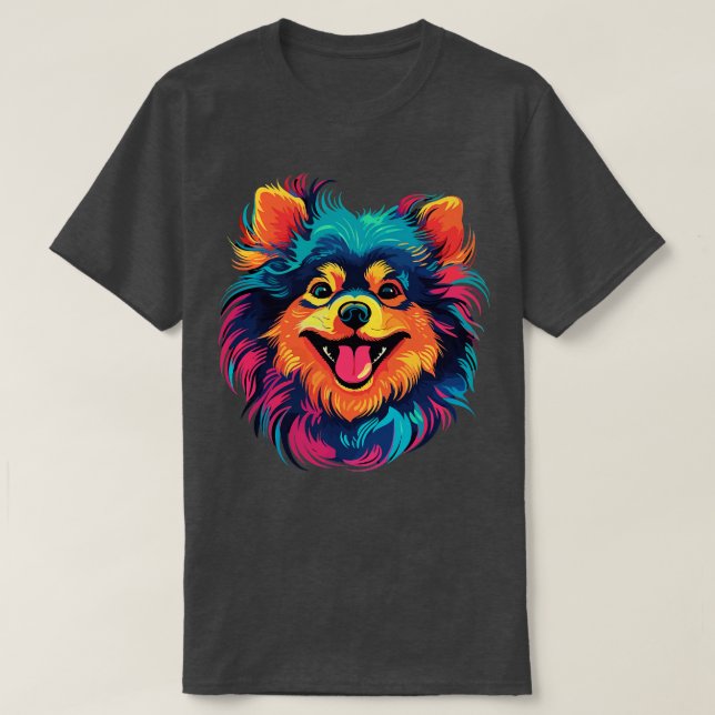 T-shirt Livre de coloriage Poméranien (Design devant)