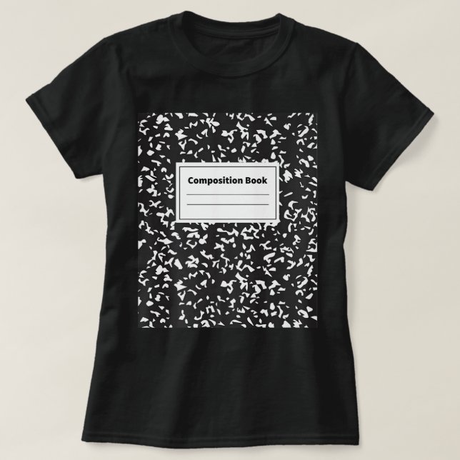 T-shirt Livre de composition - Carnet, école, classe (Design devant)