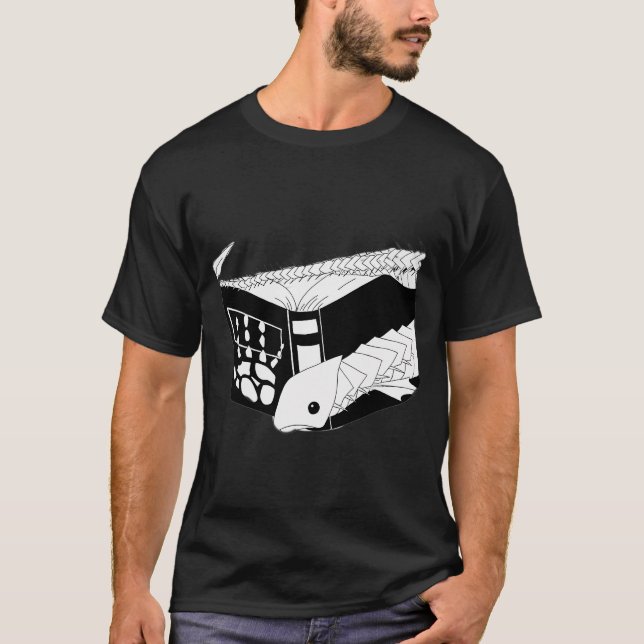 T-shirt Livre de conjuration maudit avec squelette d'os de (Devant)