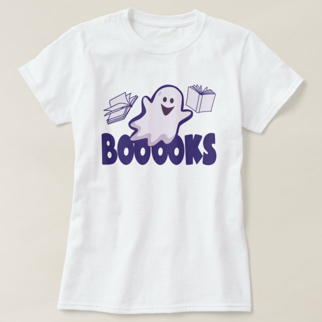 T-shirt Livre de fantômes d'Halloween  (Design devant)