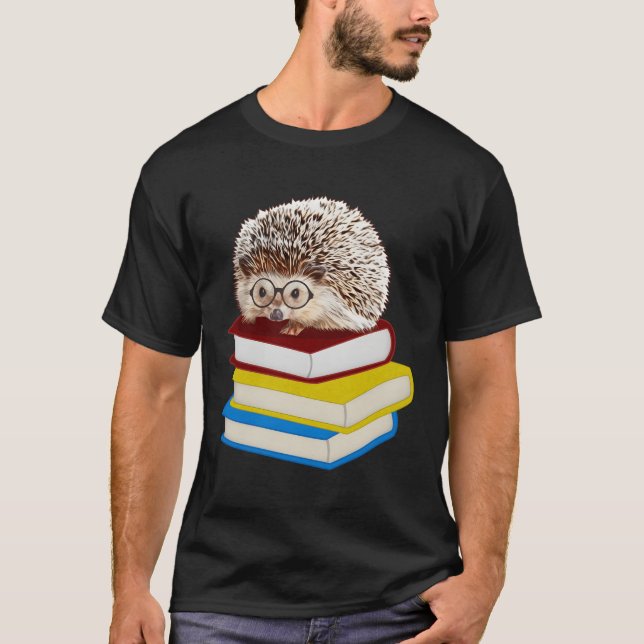T-shirt Livre de hérisson entièrement adorable Nerd (Devant)