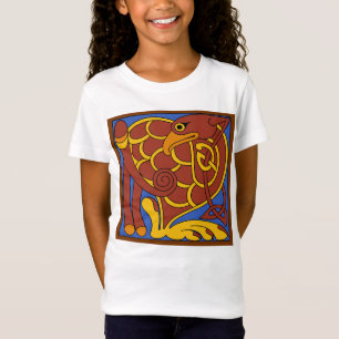 T-Shirt Livre De Kells Celtic Knot Oiseau Médiéval