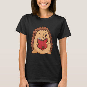 T-shirt Livre de lecture animale Hérisson de mammifères no
