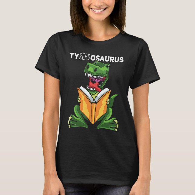 T-shirt Livre de lecture de dinosaure Teachersaurus Lecteu (Devant)