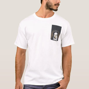 T-shirt Livre de lecture de fantôme mignon avec dessin ani