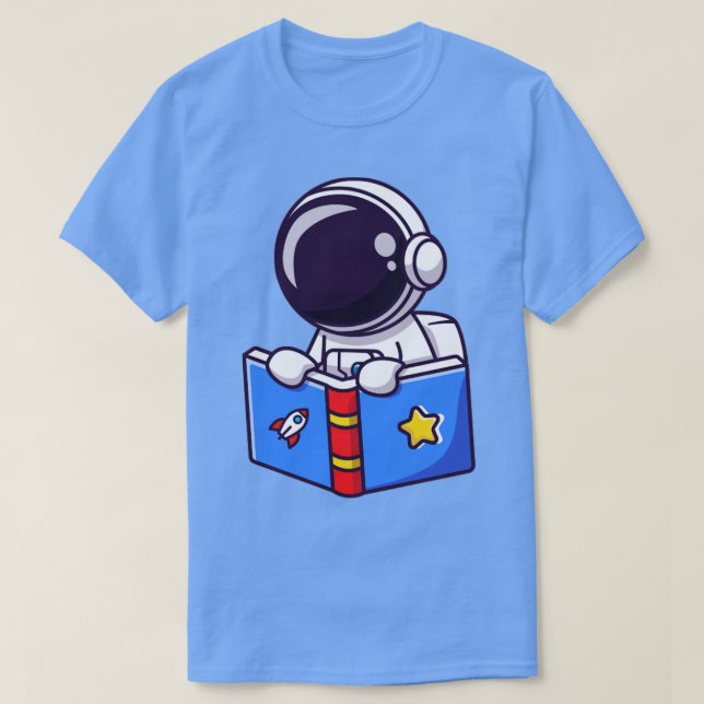T-shirt Livre de lecture de l'astronaute (Design devant)