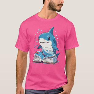 T-shirt Livre de lecture de requin Marine Animal Ocean Sea