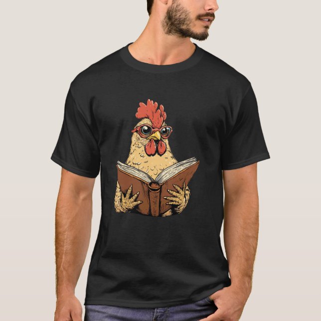 T-shirt Livre de lecture du poulet mignon (Devant)