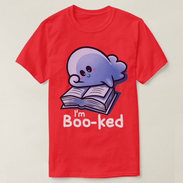 T-shirt Livre de lecture Ghost Ghosts Livres Halloween R (Design devant)