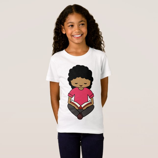 T-Shirt Livre de lecture pour filles (Devant entier)