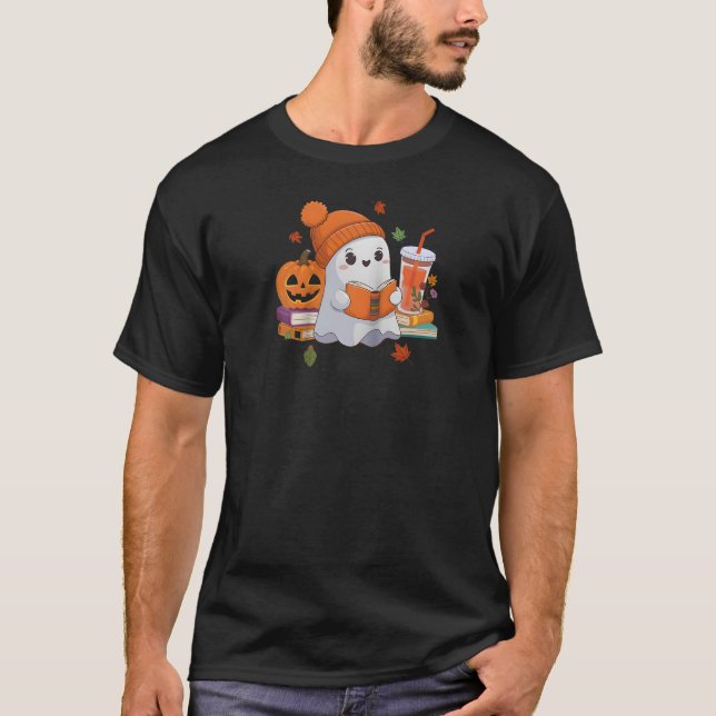 T-shirt Livre de lecture sur les mignons fantômes Hallowee (Devant)