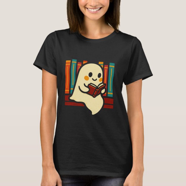 T-shirt Livre de lecture Whimsical Ghost (Devant)