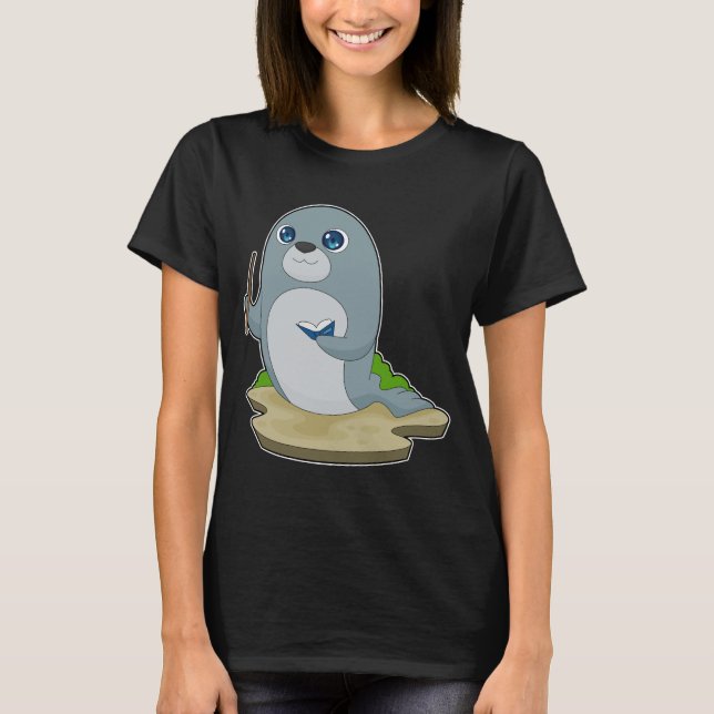 T-shirt Livre de l'enseignant de phoques (Devant)