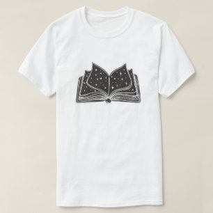 T-shirt Livre de sorts magiques ouverts – Étoiles et magie