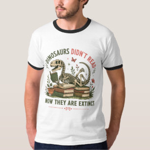 T-shirt Livre de squelette de dinosaure humoristique pour
