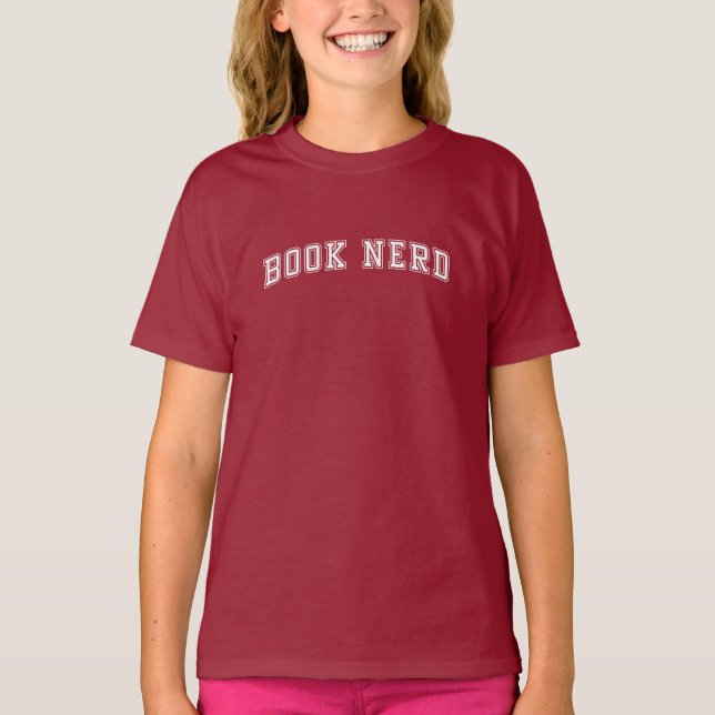 T-shirt Livre de style Varsity courbe Nerd (Devant)