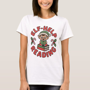 T-shirt Livre de vacances de lecture d'aide de lutin Pun
