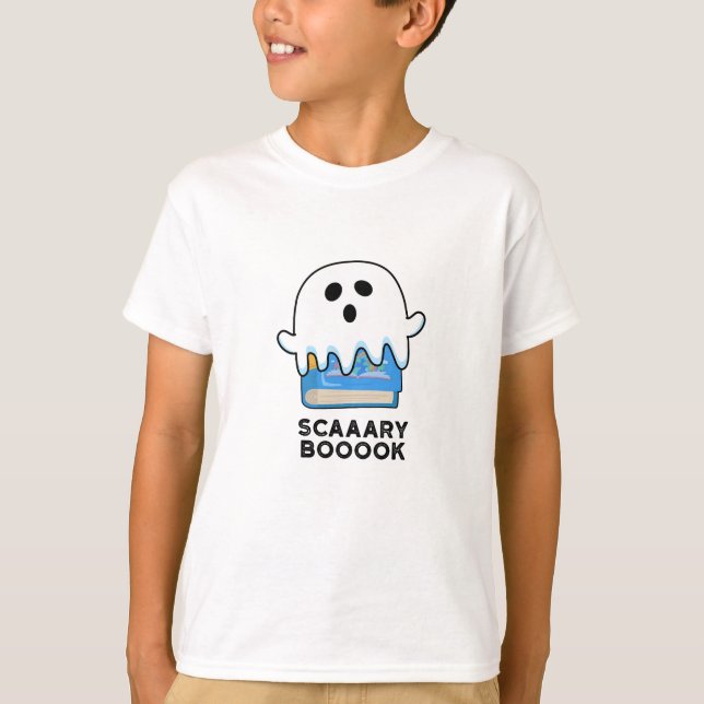 T-shirt Livre d'exposition Funny Ghost Livre Pun (Devant)