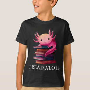 T-shirt Livre drôle d'Axolotl amateur de bibliothèque lisa