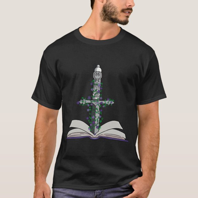 T-shirt Livre et Dagger sans puissance - Version réduite (Devant)