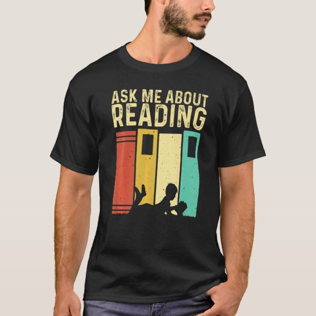 T-shirt Livre Hommes Lecteurs Lecteurs Bibliothécaire (Devant)