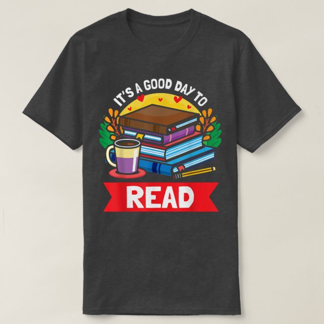 T-shirt Livre Lecture Bookwort Reader Coffee Books (Design devant)