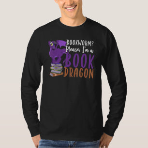 T-shirt Livre Lecture Librarian Bookwort Cute Book Dragon
