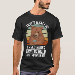 T-shirt Livre Lire Livres Haine Les Gens Et Je Connais Les