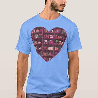 T-shirt Livre Lover Heart Bookwort Art Book Reading Design