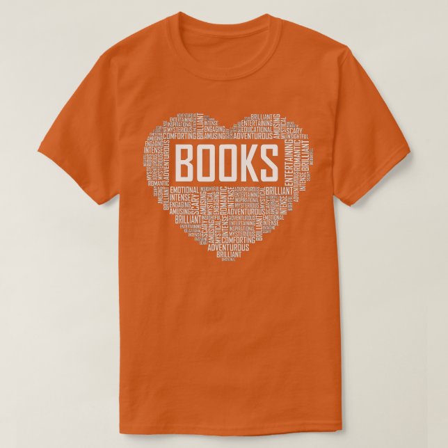 T-shirt Livre Lover Heart Cadeau Ver livre Cadeaux Amour L (Design devant)