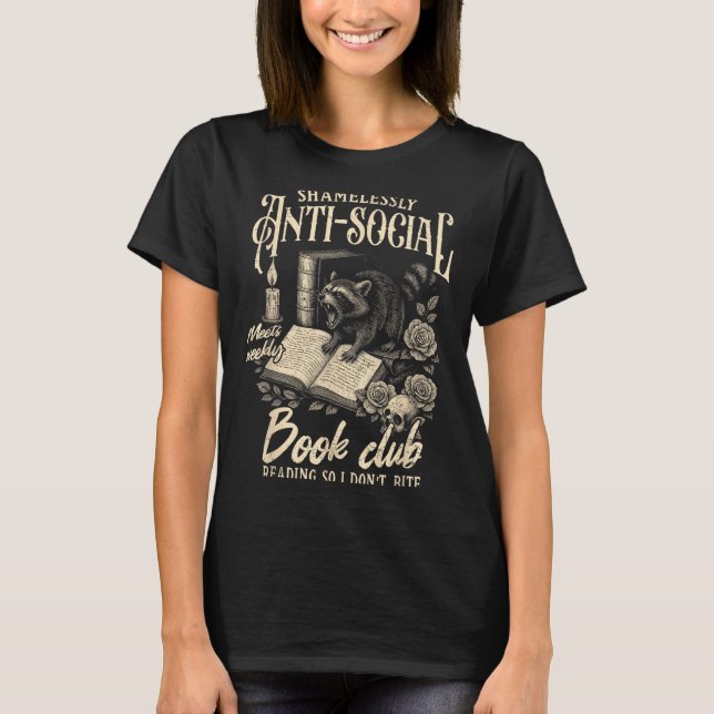 T-shirt Livre Lover Lecture livre sans vergogne anti-socia (Devant)