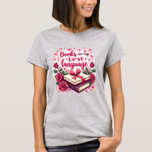 T-shirt Livre Lover Valentine Romantique Lecture esthétiqu