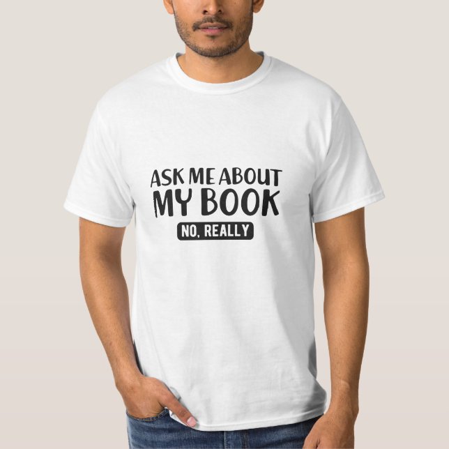 T-shirt Livre - Me questionner sur mon livre , Non Vraimen (Devant)