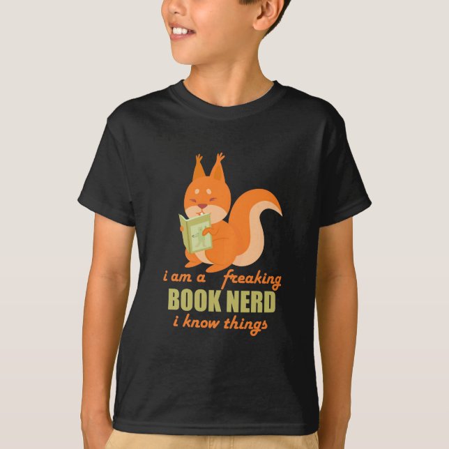 T-shirt Livre Nerd écureuil (Devant)