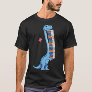T-shirt Livre Portant Dinosaure Lecture Dino