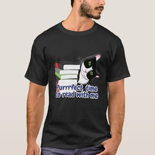 T-shirt Livre Reader Cat (Devant)