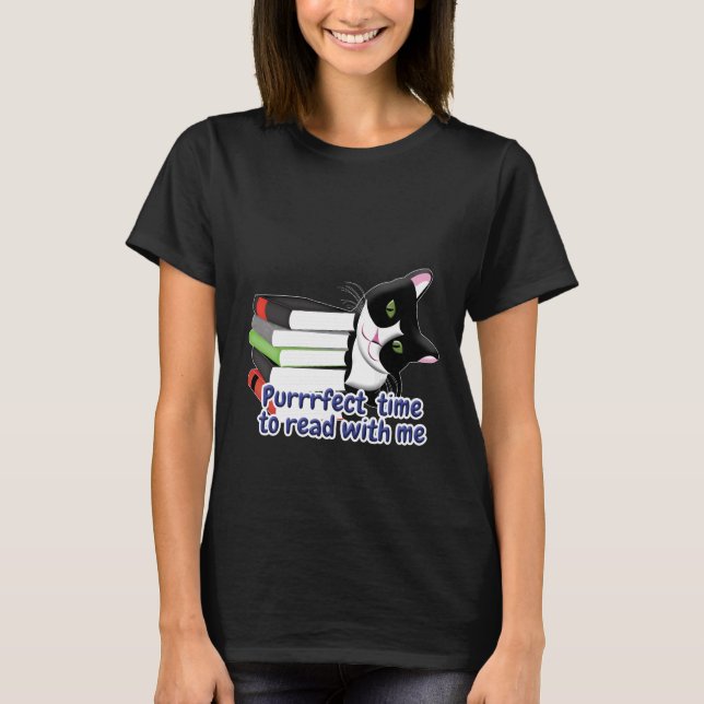 T-shirt Livre Reader Cat (Devant)