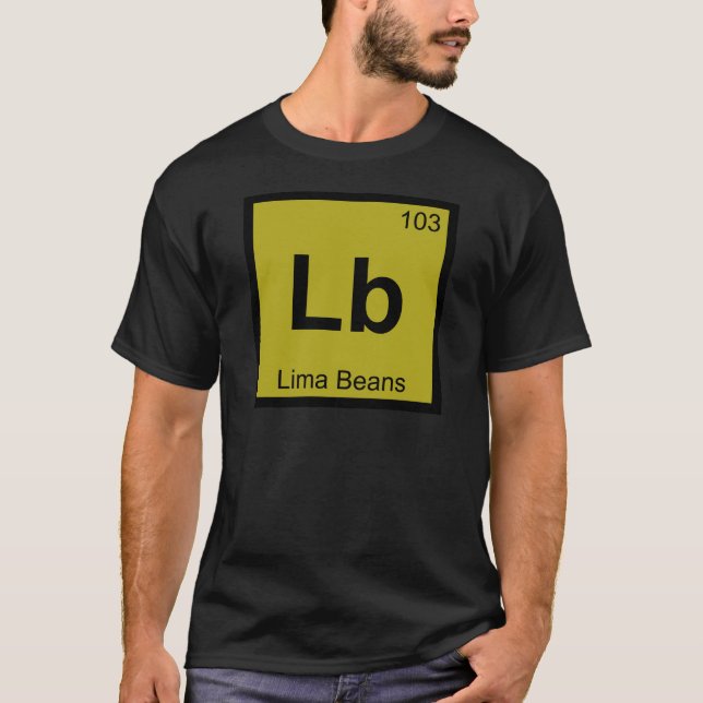 T-shirt Livre - Symbole de Tableau périodique de chimie (Devant)