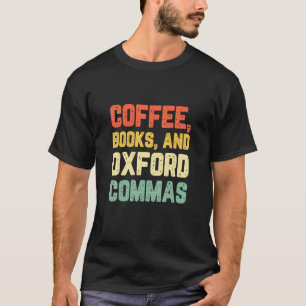 T-shirt Livres À Café Et Oxford Commas Vintage Christmas