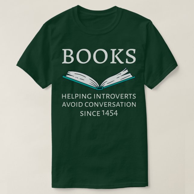 T-shirt Livres Aidant Les Introvertis Éviter La Conversati (Design devant)