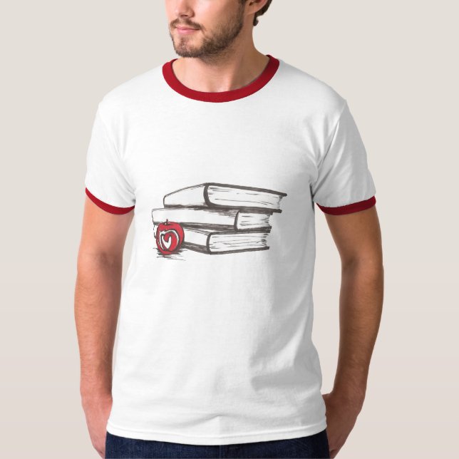 T-shirt Livres + Apple | personnalisable (Devant)
