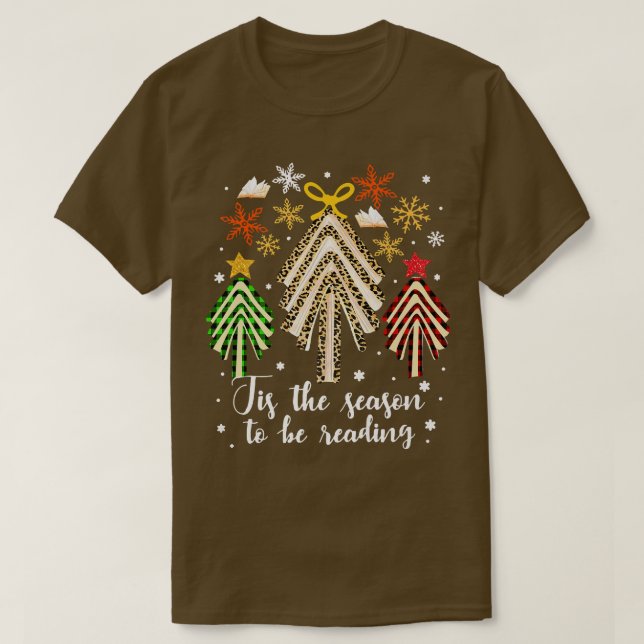 T-shirt Livres Arbre De Noël C'Est La Saison Pour Lire (Design devant)