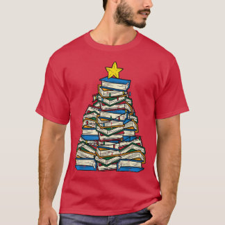 T-shirt Livres Arbre de Noël Lecture Xmas PJ's Professeur