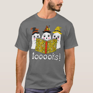 T-shirt Livres ! Cute Ghost Boo Livres de lecture Hallowee