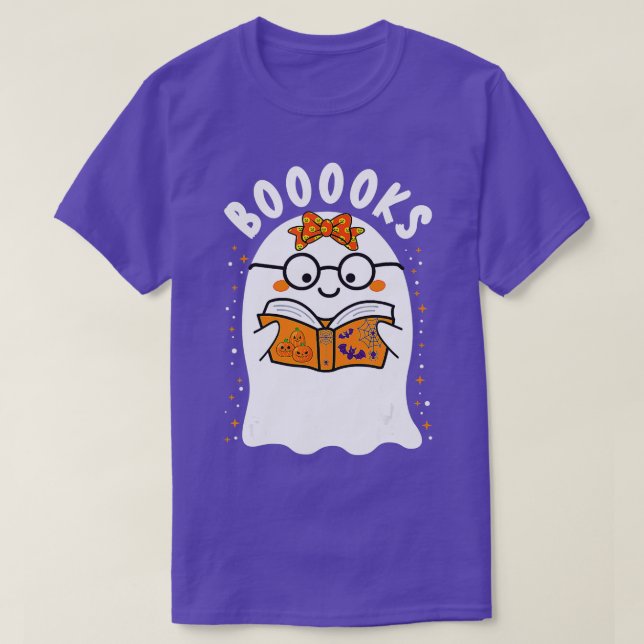 T-shirt Livres ! Cute Ghost Lecture Bibliothèque Livres Ha (Design devant)