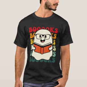 T-shirt Livres Cute Ghost Lecture Bibliothèque Livres Hall